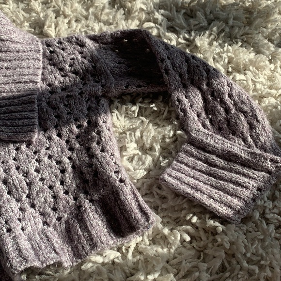 Purple cropped cardigan - Picture 3 of 3